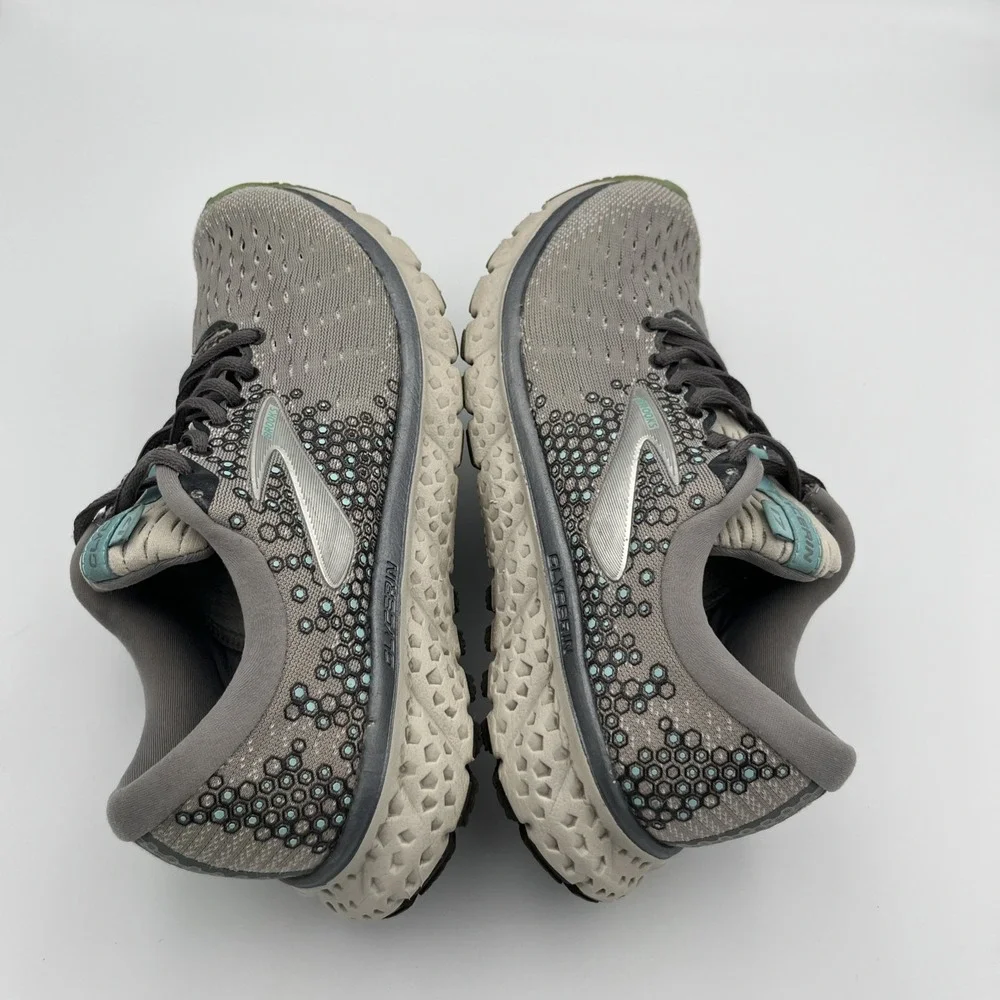 Brooks Glycerin 17 Running Walking Shoes Sneakers Gray Green Womens 7 B Athletic